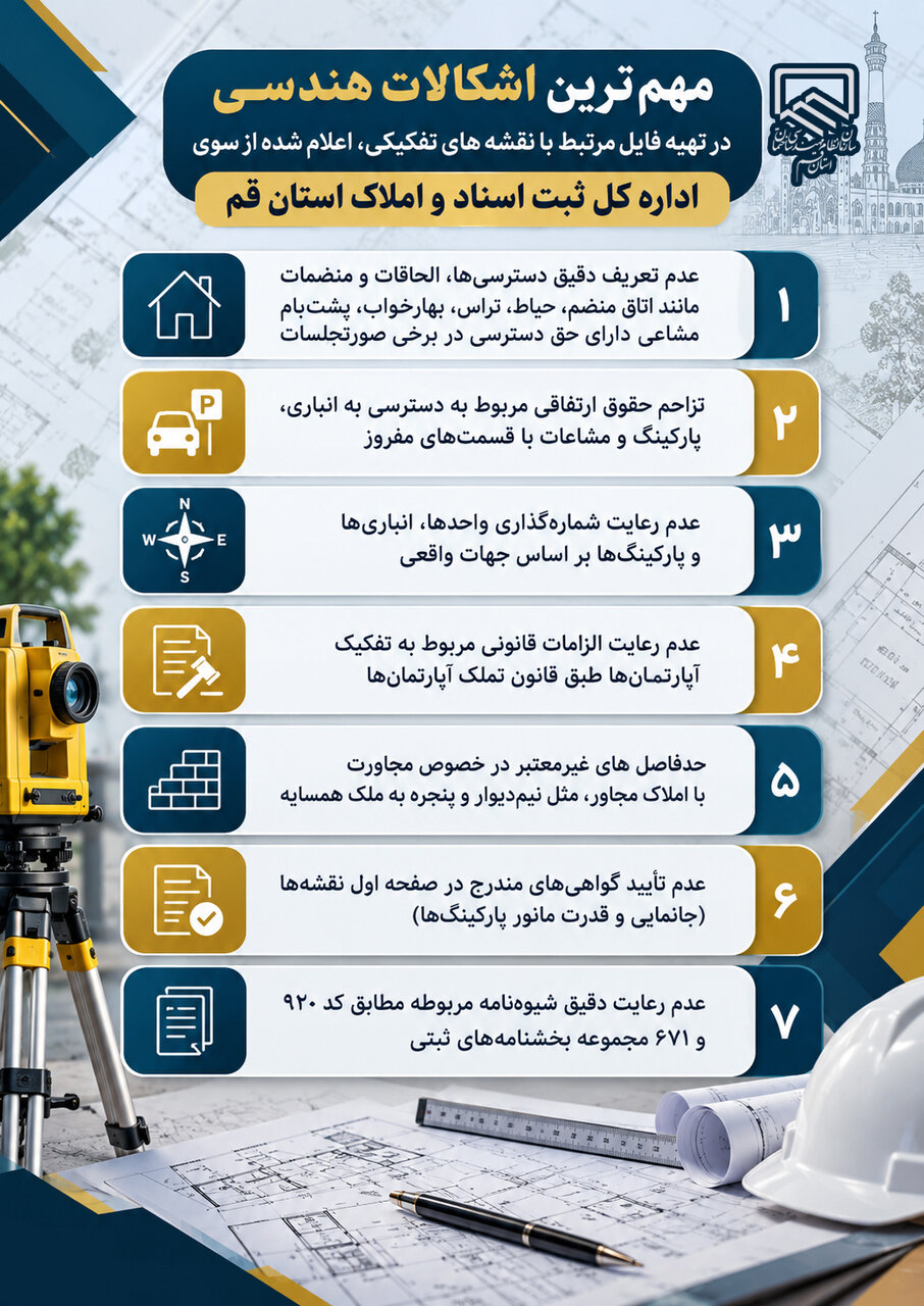 مهمترین اشکالات هندسی در تهیه فایل مرتبط با نقشههای تفکیکی